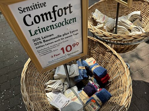 socks  at Bio Reformhaus Surmann in Bad Harzburg
