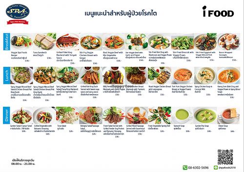 Menu at I Food in Bangkok