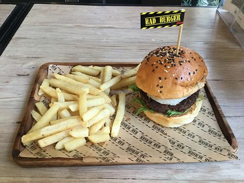  vegan burger at Bad Burger in Bangkok
