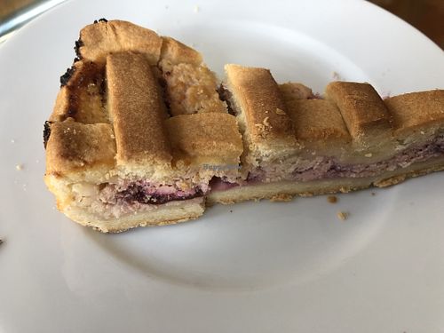 vegan blueberry pie at PiranArt Sameja in Ljubljana