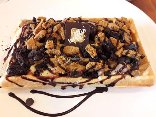 Vegan waffles! at Cafe Waffle in Prague