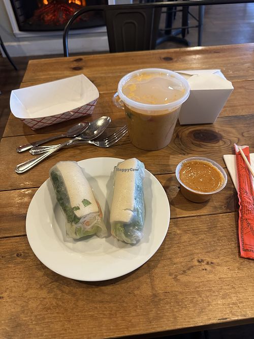 Fresh roll tofu w curry pumpkin   at Thai Bay in Lincoln City