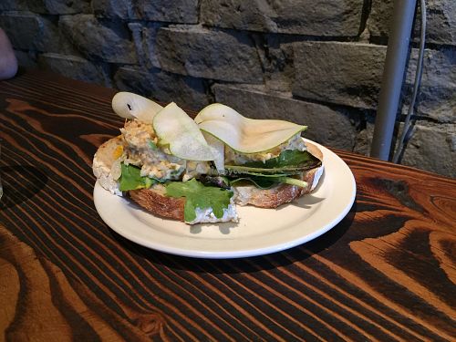 Negg salad sandwich   at Old Crow Coffee Co. & Moodswing Coffee in New Westminster