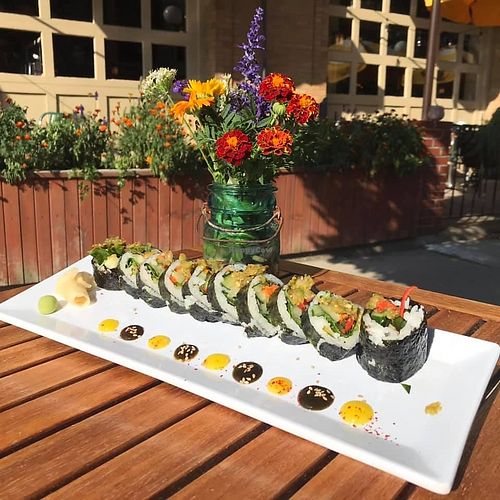 vegan rolls at Anju Above in Bloomington