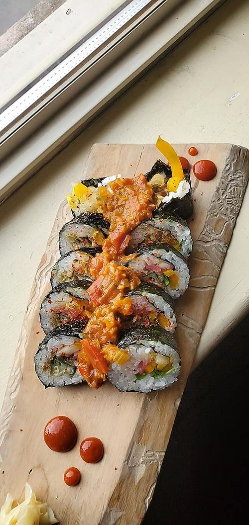 vegan sushi at Anju Above in Bloomington