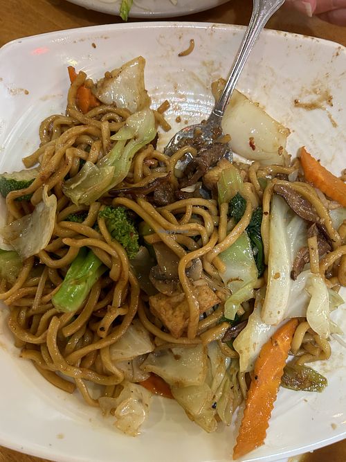 Chowmein   at Merit Vegan Restaurant in Sunnyvale