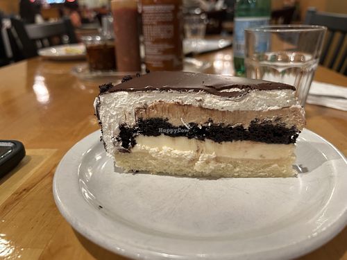 Chocolate hazelnut pie   at Merit Vegan Restaurant in Sunnyvale