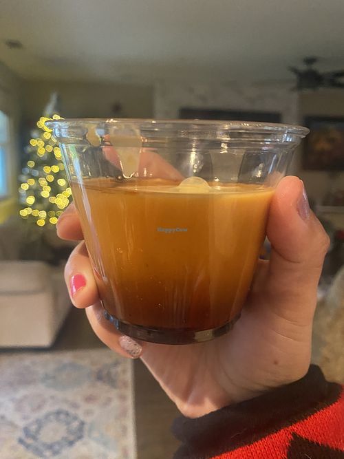 Flan - Enjoyed at Home YUM!!!!! 😋   at Merit Vegan Restaurant in Sunnyvale