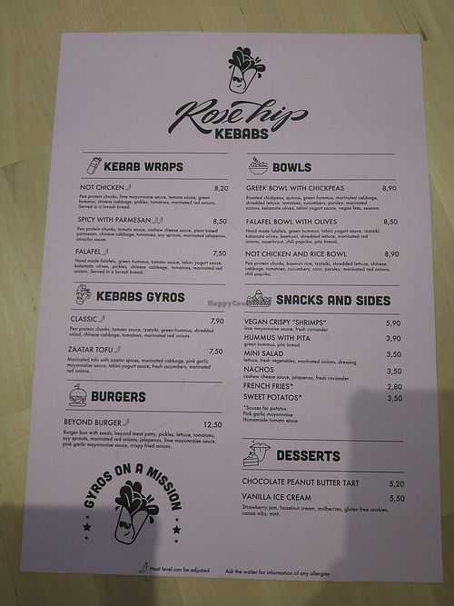 Foods 06/2023 at RoseHip Vegan Kebabs in Vilnius