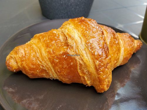 Vegan croissant at RoseHip Vegan Kebabs in Vilnius