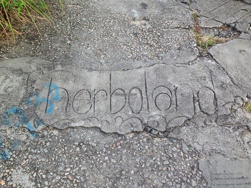 Watch for this written in the concrete at Herboland in Outlying Islands