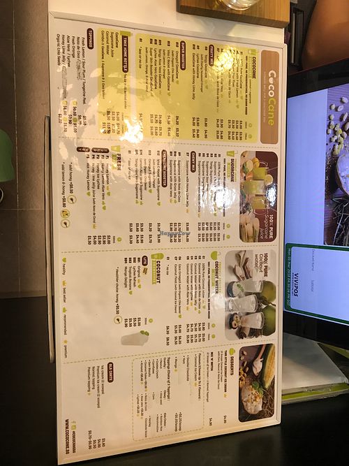 Menu at CocoCane - Northpoint City in North Singapore