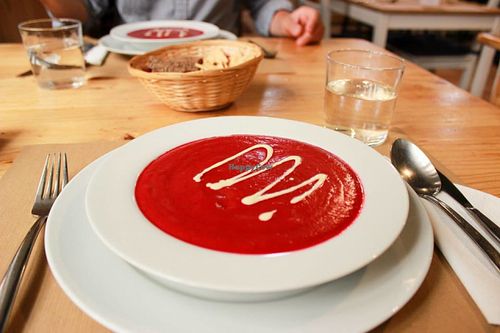 salmorejo at Bar Ecologico Gaia in Sevilla