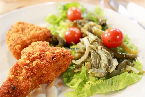polenta triangles at Bar Ecologico Gaia in Sevilla