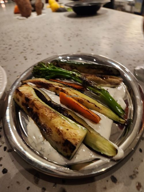 Veg and tazayaki sauce at Monk's Butcher - Itaewon in Seoul