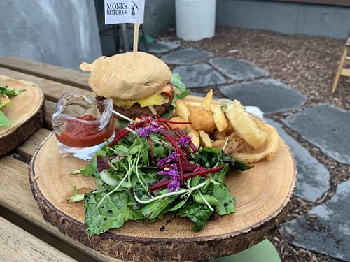 Impossible burger set at Monk's Butcher - Itaewon in Seoul