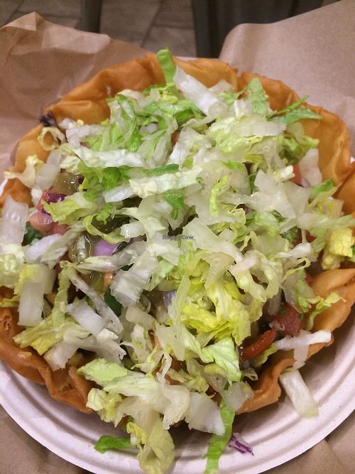 Taco salad bowl  at Qdoba in Rochester