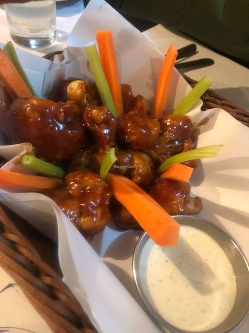 Cauli wings! Get them!!! at Garden of Vegan in Urubamba