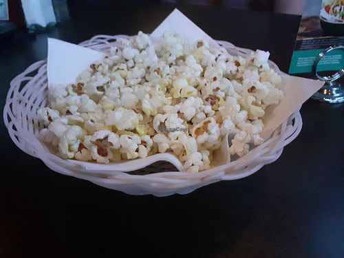 The free popcorn is also vegan. at O'Learys - Sollentuna in Sollentuna