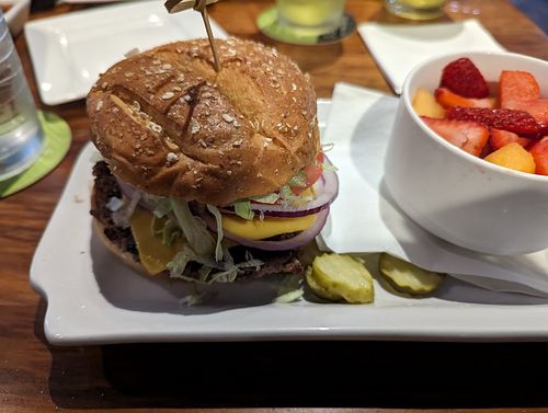 Impossible burger at Bru Burger Bar in Carmel
