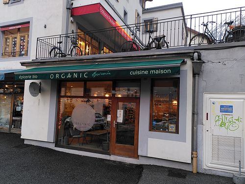 Entrance at Organic Epicerie in Chamonix-mont-blanc