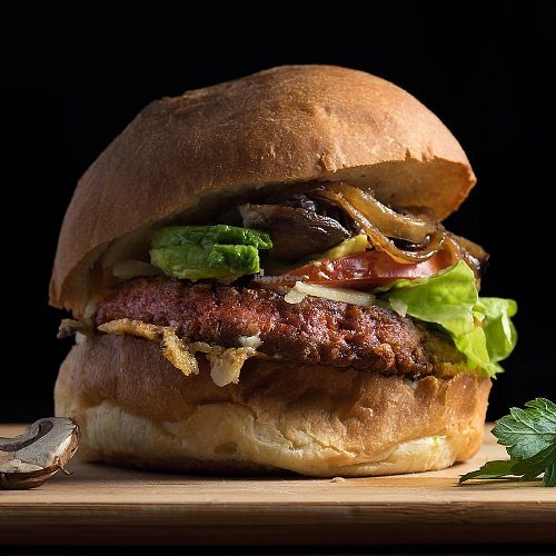 Beyond meat burger  at Mango Bahia in Philadelphia