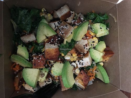 Avocado kale salad  at Pickle Shack in Brooklyn