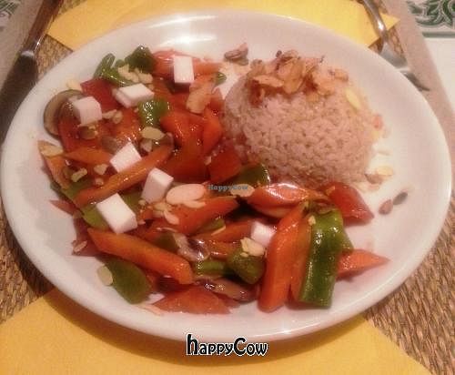 Rice with vegetables at Tribunal in Madrid