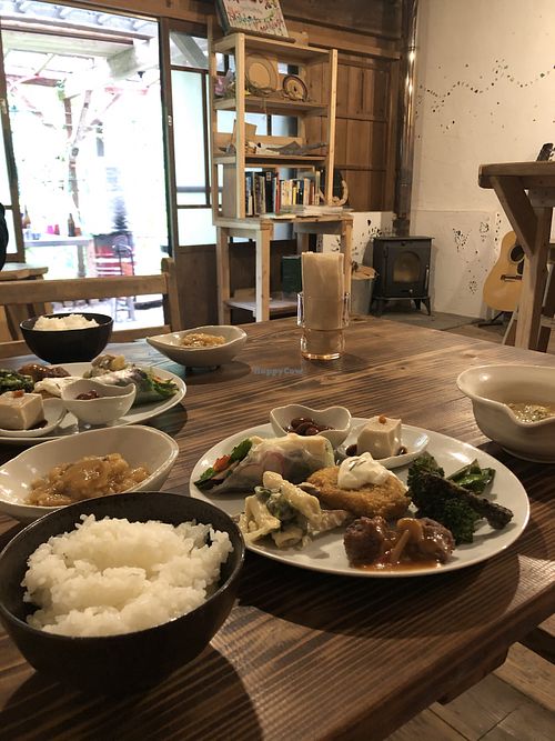 Delicious vegan meal! Locally grown and delicious!  at Engawa Cafe and Guesthouse in Wakayama