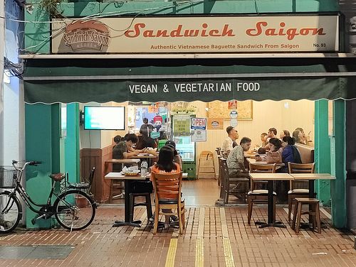 Street View on a sat evening at Sandwich Saigon Vegetarian - Cloud Kitchen in Central Singapore