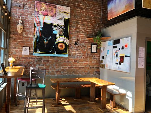 Cheerful Dining Area at Superfood Bar in Denver