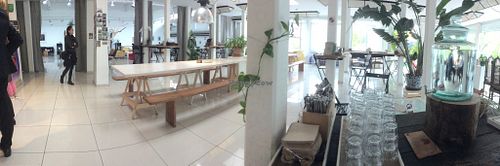 Some of the spacious interior! at Kucha in Ljubljana