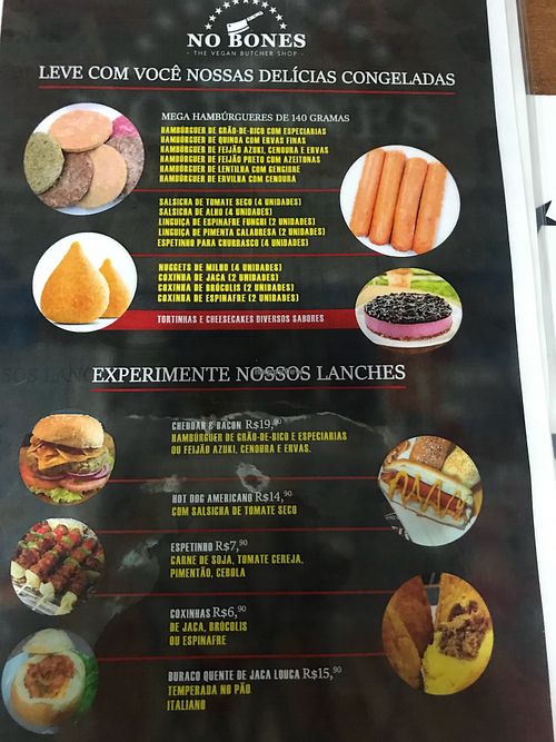 Menu page 2 at No Bones - The Vegan Butcher Shop in Niteroi