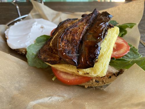 Breakfast bagel sando  at Soulshine in San Diego