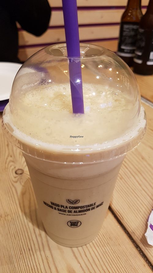 Peanut butter smoothy at Juicy Avenue in Gran Canaria