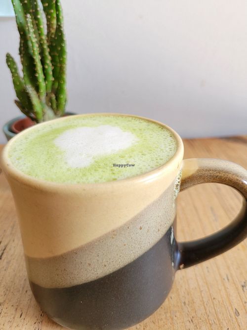 Match latte at The Glasvegan in Glasgow