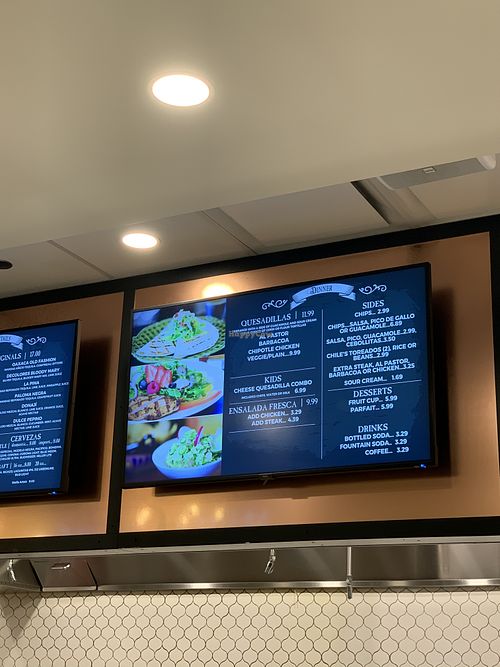Menu as of December 2019 at MDW - DeColores in Chicago