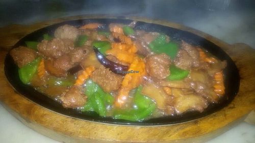 Popular sizzler chic!! at Yeok Teck Chinese Vegetarian in Kathmandu