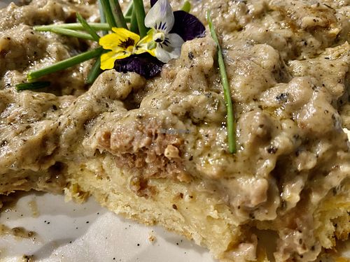 Biscuits with Impossible gravy at nightshop in Bloomington
