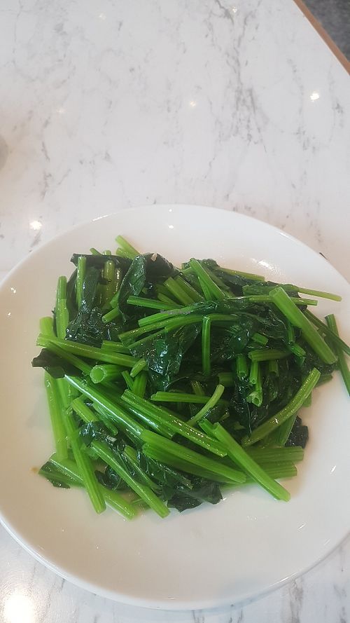 chinese spinach at Din Tai Fung 鼎泰豐 - Sentosa in Central Singapore