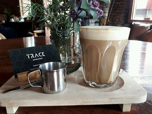 Soy Milk Latte at Trace Hotelistro in Chiang Mai