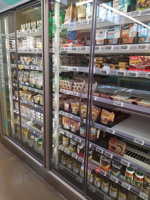 Vegan cheeses, meats, tofu at Whole Foods Market in Akron