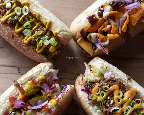 Boon Brats!  Choose from Chili Cheeze Brat, Backyard Brat, Jack Brat & Southwest Brat at Boon Burger Cafe in Oakville