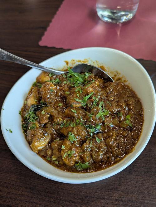 Chettinad Mushroom Masala at Porottas in Roseville
