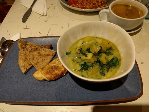 Goan with samosa and bread at Chickpea in Liverpool