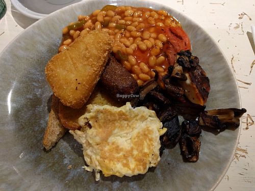 Full English breakfast at Chickpea in Liverpool