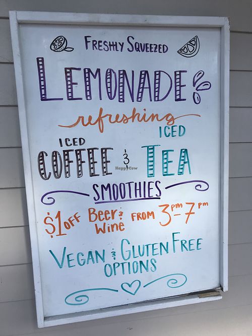 Advertised vegan options at Panini Schamini in Key West