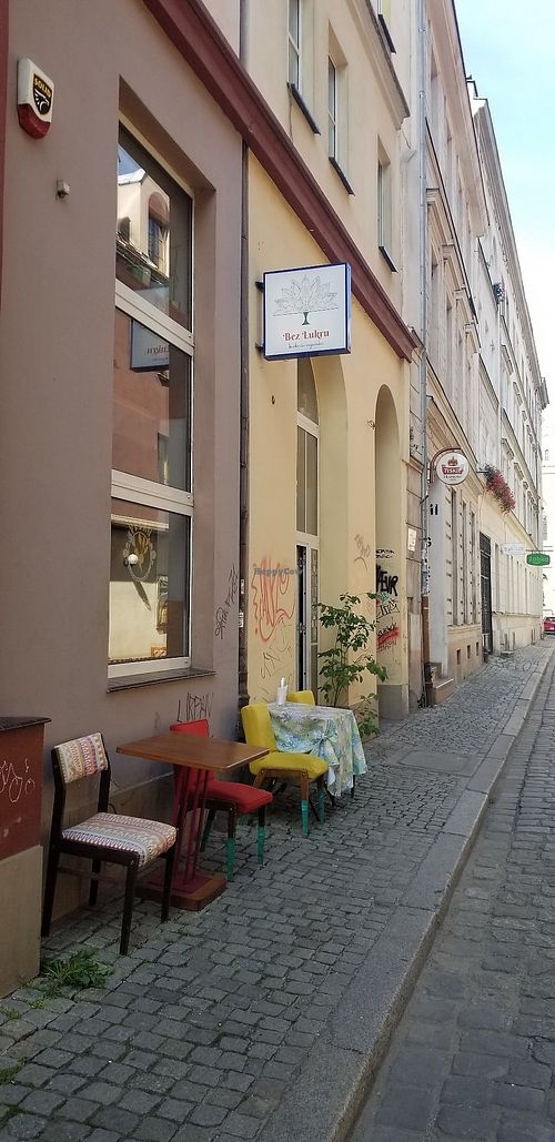 Outside at Bez Lukru in Wroclaw