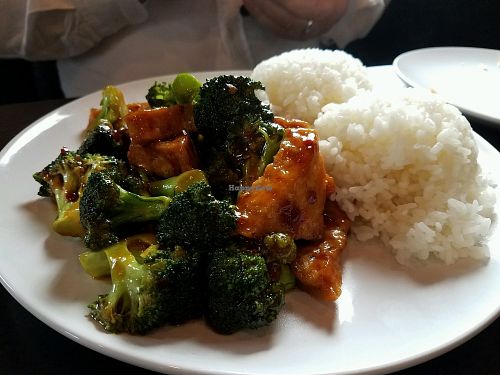 Broccoli and tofu with garlic sauce at Z's Asian Bistro in Columbus