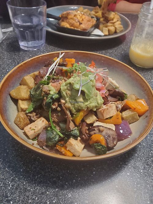 Vegan hash at The Bro'Kin Yolk in Calgary